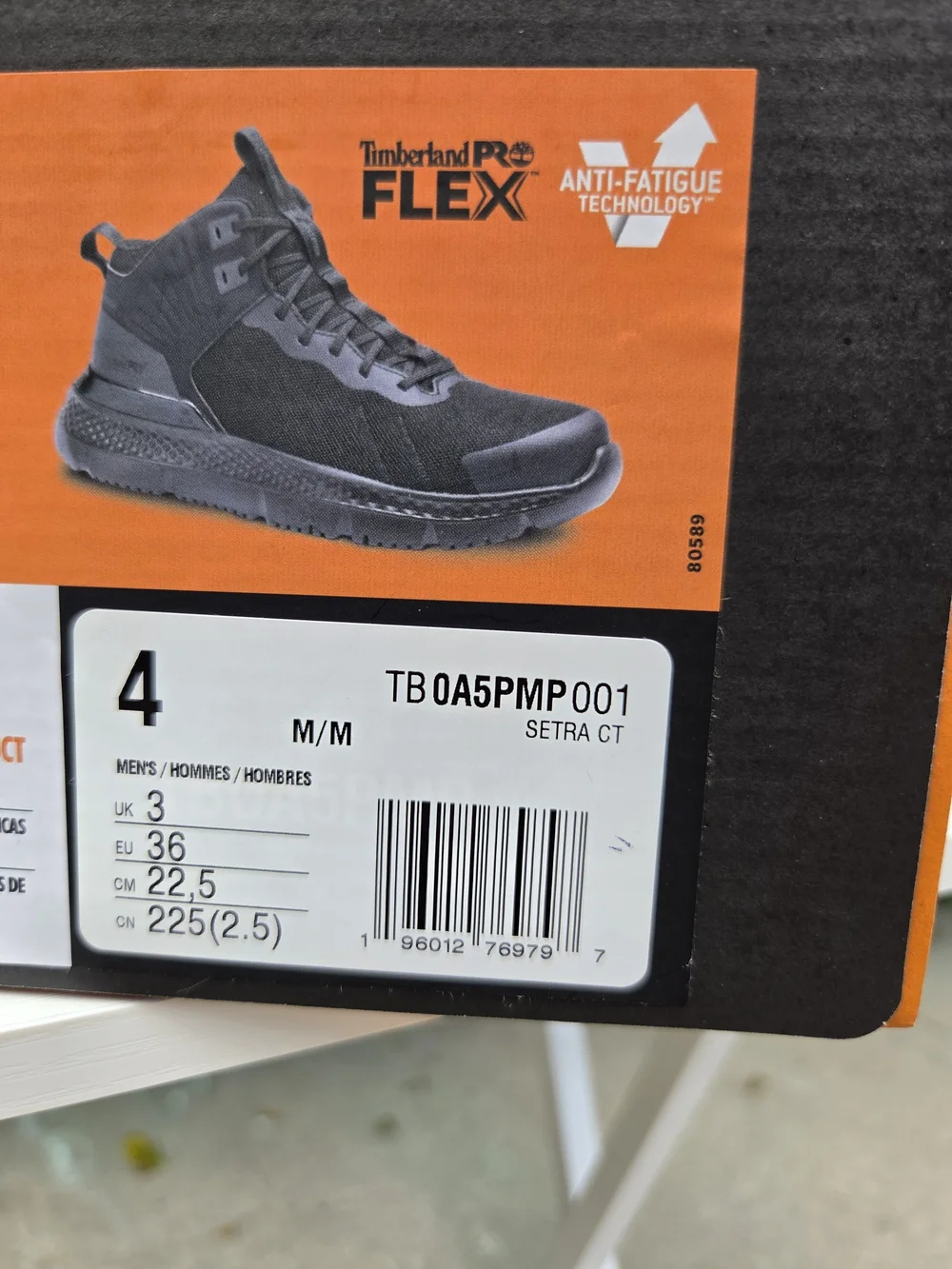 Timberland PRO Setra Mid Safety Toe Work Boots Size 4 Kids Shoe